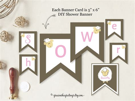 DIY Pink Baby Shower Banner Printable Baby Shower Wall - Etsy