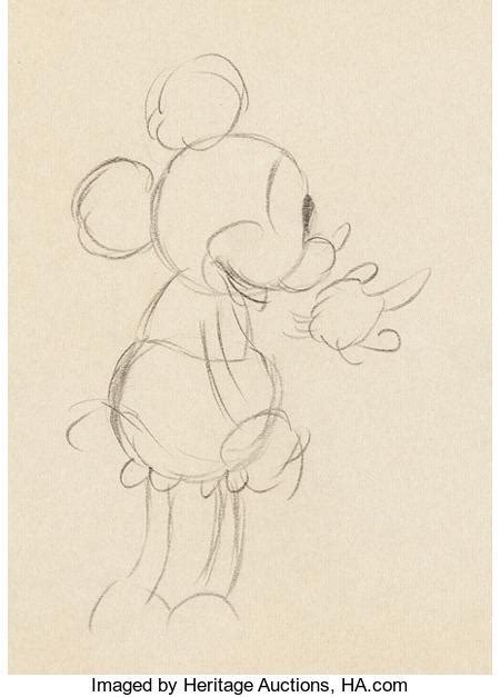 Mickey Mouse and Pluto Animation Drawings Group of 6 (Walt Disney, c ...