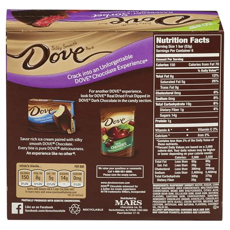 Dove Dark Chocolate Nutrition Facts - Nutrition Ftempo