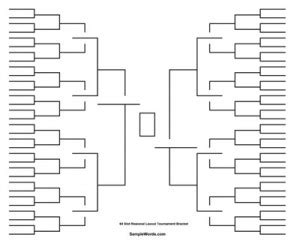 Free Printable 64 Team Tournament Bracket