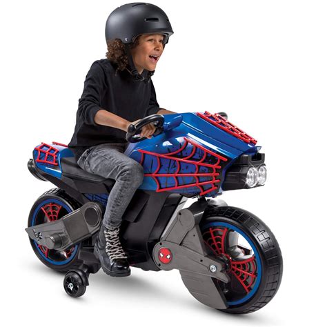 Marvel Spider-Man 6V Battery Powered Motorcycle Ride-on Toy For Boys ...