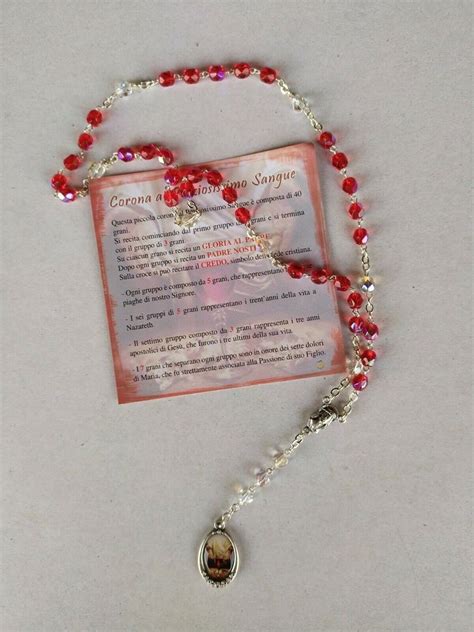 Rosary of the Precious Blood of Jesus Cm 34.5 With Beads in - Etsy