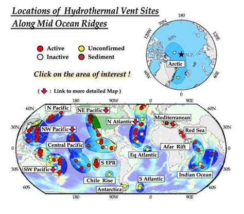 Map Of Hydrothermal Vents