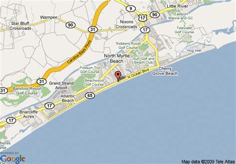 Myrtle Beach Map Of Hotels On The Beach | Beach Map