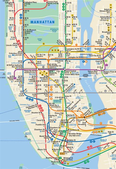 Map New York Subway - New York on a Map