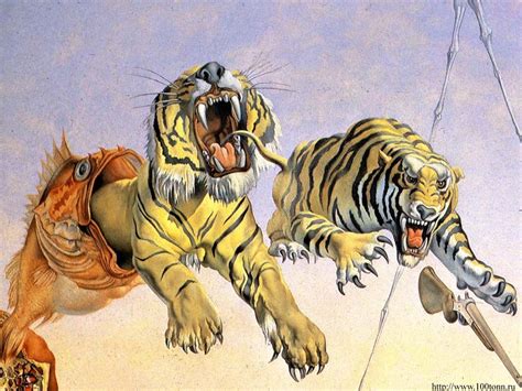 Salvador Dali Paintings Tiger (#1258850) - HD Wallpaper & Backgrounds ...