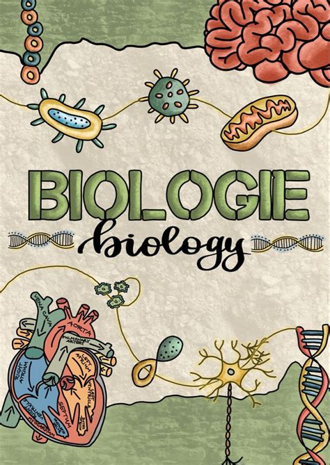 biology cover page aesthetic en 2021 | Hacer portadas de libros, Tipos ...