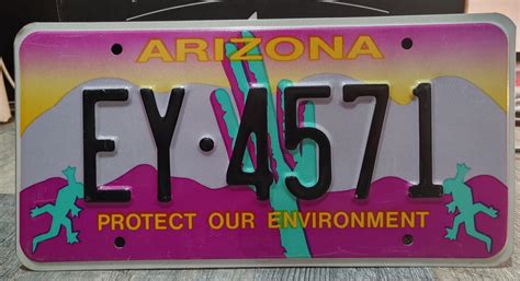 This optional Arizona license plate (ca.1990), still available thirty ...