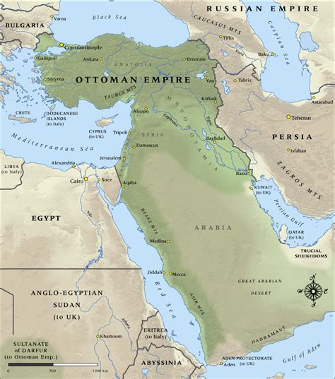 Map of Ottoman Empire in 1914 | NZHistory, New Zealand history online