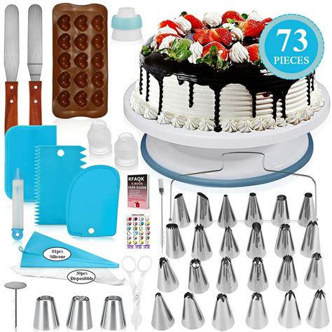 73-Piece Cake Decorating Supplies Kit for Beginners - 24 Icing Piping ...