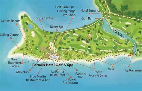 Beachcomber - Resort map | Paradis Beachcomber Golf Resort & Spa ...