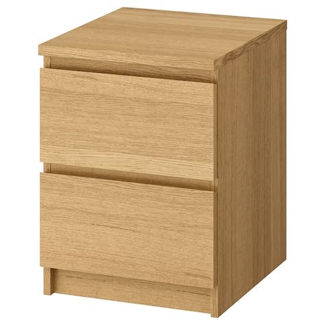 MALM Chest of 2 drawers, white stained oak veneer, 40x55 cm - IKEA Ireland