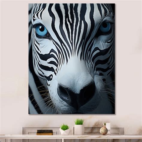 DesignArt Black And White Zebra Patterns Dynamic II On Canvas Print ...