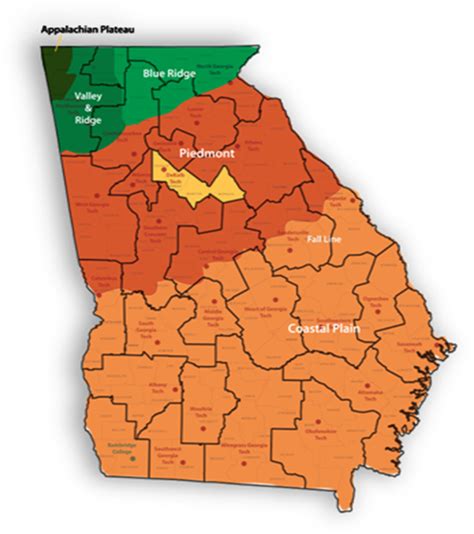 5 Regions Of Georgia Map