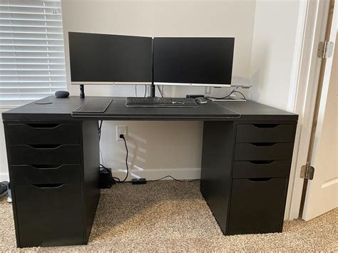 Linnmon and Alex desk setup : r/IKEA