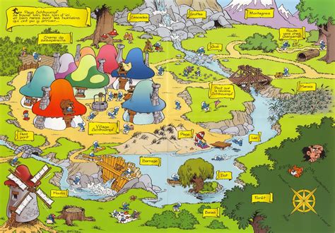 The Dork Review: Cool Map: Smurf Village