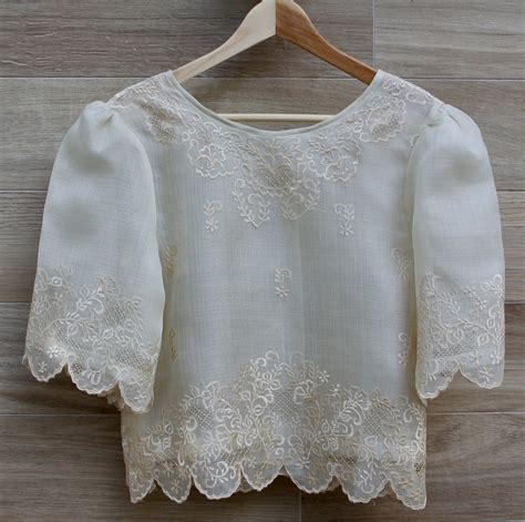 Women’s Barong Tagalog Filipiniana Piña Cocoon Kimona (size M ...