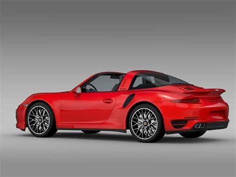 Porsche 911 Turbo S Targa 991 2015 3D Model MAX OBJ 3DS FBX C4D LWO LW ...