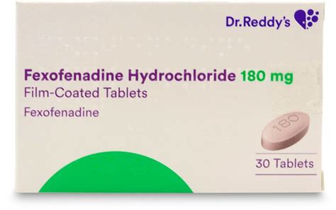 Fexofenadine 180mg (PGD) 30 tablets | medino