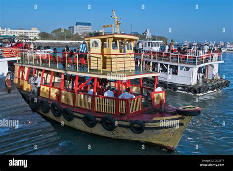 Passenger ferry boats near Gateway of India Mumbai Bombay India Stock ...