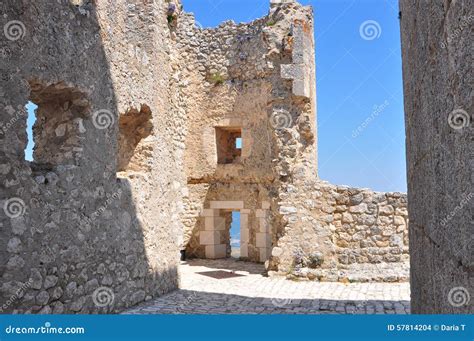 Rocca Calascio. Calascio Castle Inside. Stock Photo - Image of sasso ...