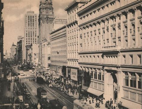 Market Street San Francisco, CA Large Format Postcard