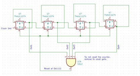 circuit analysis - Design a 4-bit binary counter using D flip-flop ...