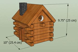 Free Bird House Plans (Log Cabin) – EASY Homemade Bird Box. – DIY ...