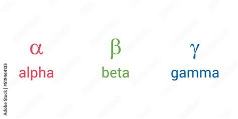 alpha beta gamma symbols. Vector illustration isolated on white ...