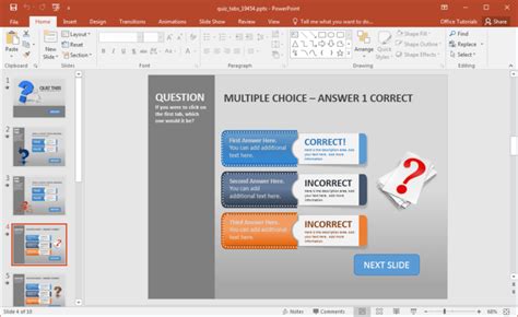 Quiz Powerpoint Template Free With Score Download Ppt Bee Pertaining To ...