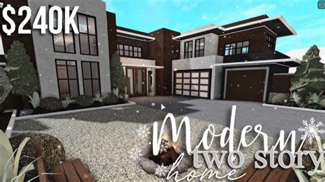 Modern Two Story Home | Roblox Bloxburg | GamingwithV - YouTube