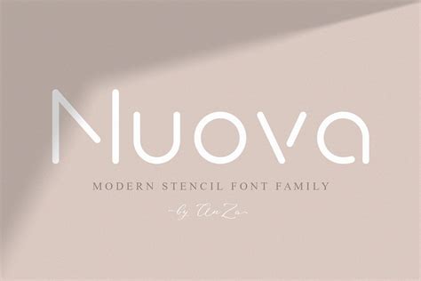 Nuova - Modern Round Stencil Font | Stencil font, Minimal font ...