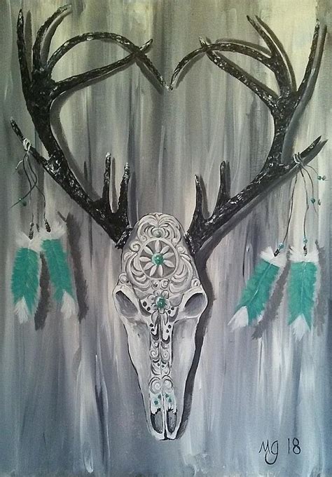 Painted Deer Skull Art | ubicaciondepersonas.cdmx.gob.mx