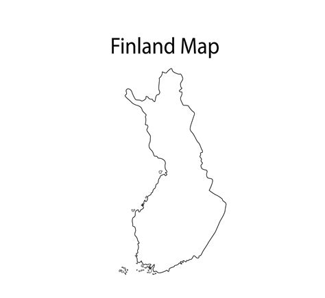 Finland Map Outline Vector Illustration in White Background 11661467 ...