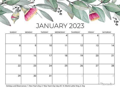 January 2023 Calendar Printable Free – Get Calendar 2023 Update