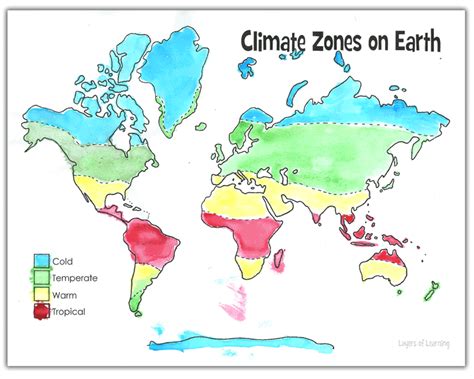 World Climate Zones Map For Kids