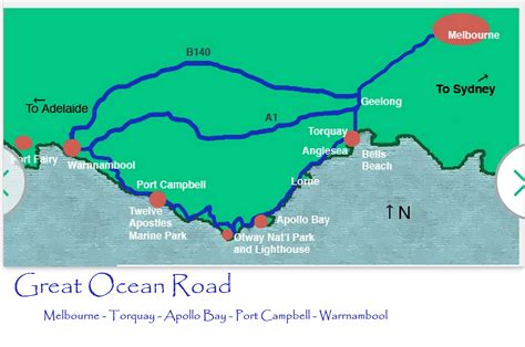 Great Ocean Route Map | Australian road trip, Australia travel, Australia