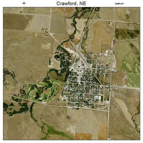 Aerial Photography Map of Crawford, NE Nebraska