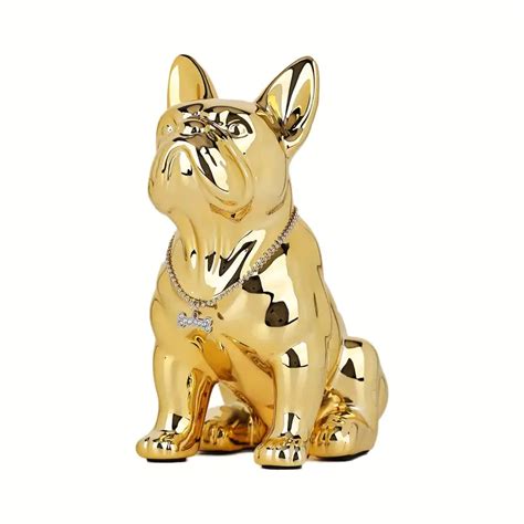 Resin Statue French Bulldog Sculpture Home - Temu