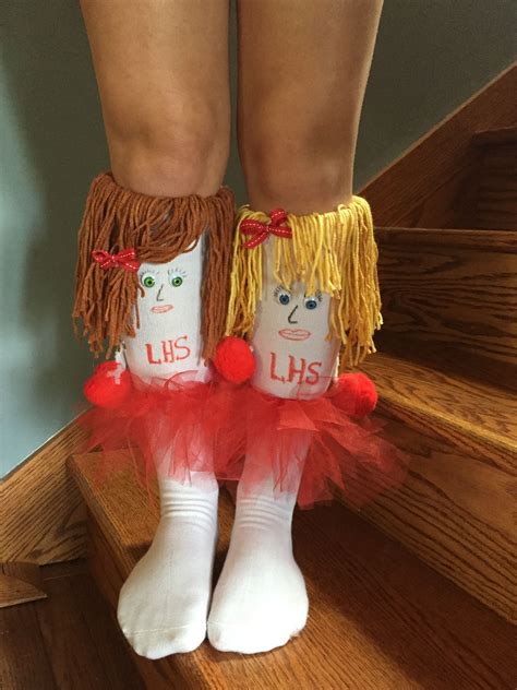 Crazy sock day for cheerleader #crazyhatdayideas in 2020 | Crazy hat ...