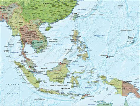 Printable Southeast Asia Map