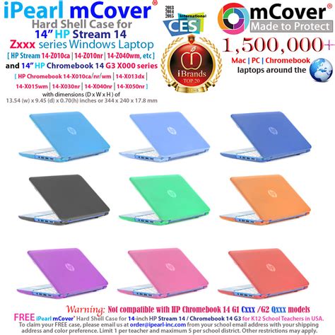 iPearl mCover® Hard shell case for 14-inch HP Stream 14 Zxxx series ...