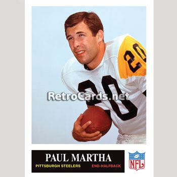 1965P Paul Martha Pittsburgh Steelers – RetroCards