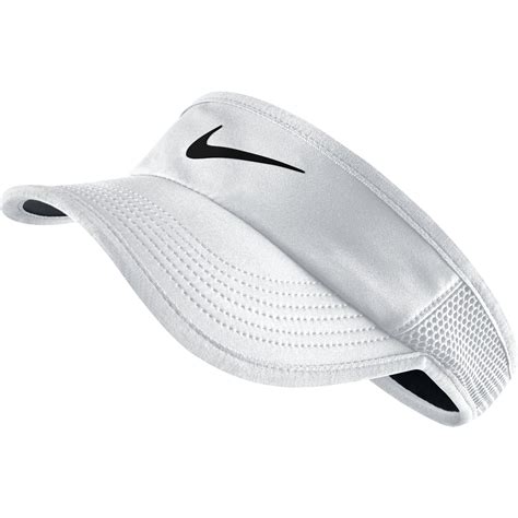 Nike Featherlight Visor - White/Black - Tennisnuts.com