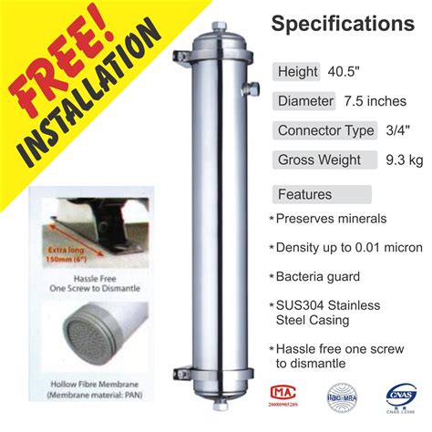 Stainless Steel UF Membrane Filter | Winix Water Filter Malaysia