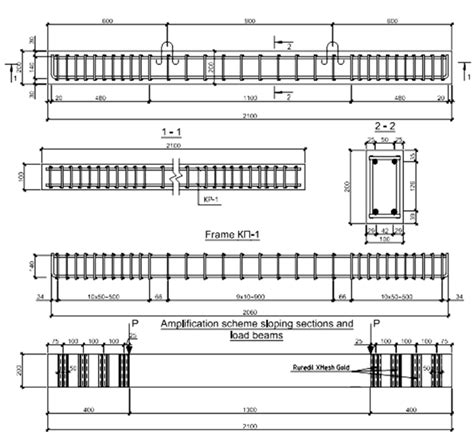 Reinforcement and dimensions of the projected beam.. The methodology ...