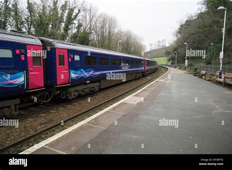 Cornwall, England, January 2018, views of Train stations in Cornwall ...