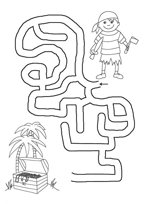 Pirate Maze Printable