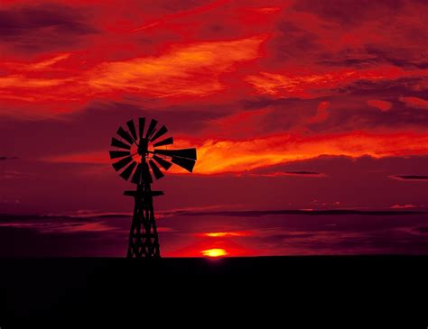 Windmill At Sunset Free Stock Photo - Public Domain Pictures