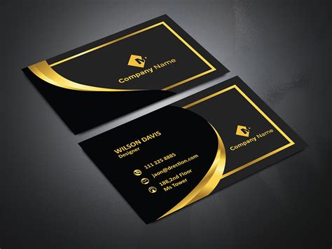 Black and gold luxury business card design :: Behance